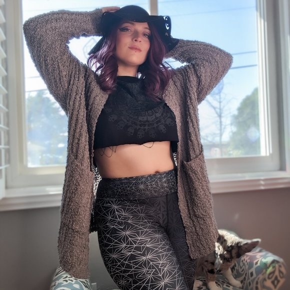 Cozy Popcorn Cardigan Sweater - Grey - Picture 1 of 6